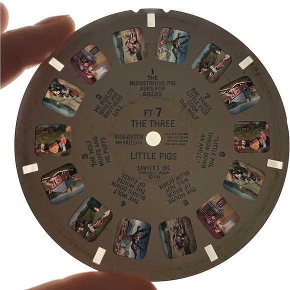 🎈2/$30 - VIEW-MASTER Reel FT-7 “The Three Little Pigs” 1946. - Picture 6 of 6